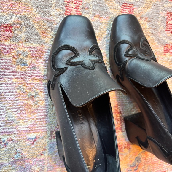 Freda Salvador Western Black Leather Mule Pumps - Picture 8 of 8